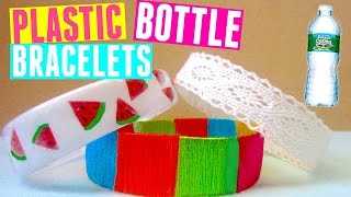 DIY Bracelets Recycling Plastic Bottles Watermelon Tribal amp Lace [upl. by Orian]