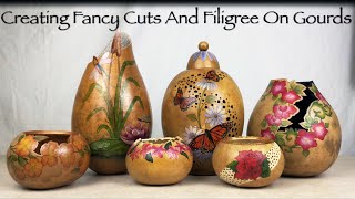 Creating Fancy Cuts and Filigree on Gourds [upl. by Richman]