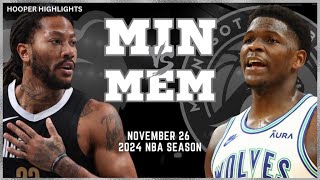 Minnesota Timberwolves vs Memphis Grizzlies Full Game Highlights  Nov 26  2024 NBA Season [upl. by Honna353]