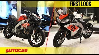 Aprilia RS 150 amp Tuono 150  Auto Expo 2018  First Look  Autocar India [upl. by Teodora776]