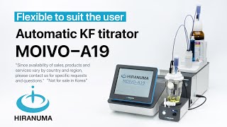 HIRANUMA Volumetric Karl Fischer Titrator MOIVOA19 [upl. by Agace]