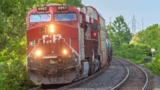 4K  Quebec Railfanning Freight and Passenger Train Action around Montreal [upl. by Mikeb]