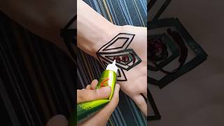 Using cello tape 😱😱 and make beautiful mehndi design tricks mehnditrick [upl. by Slaohcin]