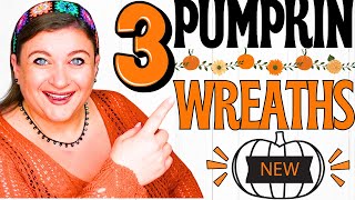 3 EASY Pumpkin Wreaths You Can Make TODAY [upl. by Maddeu]