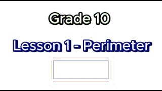 Perimeter  GRADE 10 MATHS  Local Syllabus  English Medium [upl. by Eleonore]