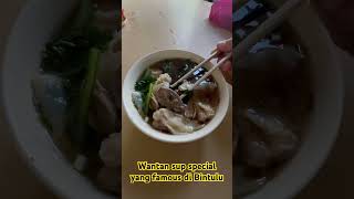 Sarapan wantan sup special yang famous di Bintulushortvideo youtubeshorts shorts food [upl. by Renick]