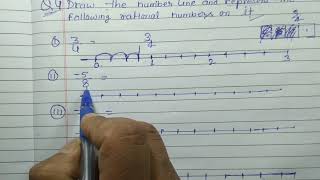 Class 7  Exercise 91  Q 4  Draw the numbers line and represent the following rational numbers [upl. by Margareta]