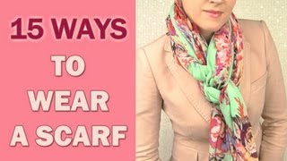 How to wear a scarf around your neck in 15 different ways [upl. by Amorete]