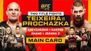 UFC 275 LIVE TEIXEIRA VS PROCHAZKA LIVESTREAM amp FULL FIGHT COMPANION [upl. by Barr599]