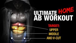 Ultimate Home Ab Workout UPPER MIDDLE LOWER VCUT [upl. by Good]