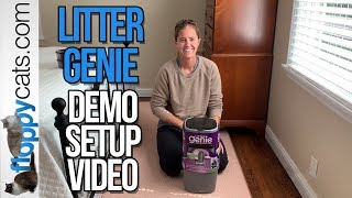 Litter Genie Demo Setup Video  How to Use Litter Genie Cat Disposal System [upl. by Anikat]