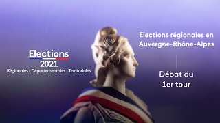 Elections Régionales en AuvergneRhôneAlpes  revoir le débat du 1er tour diffusé sur France 3 [upl. by Nittirb]