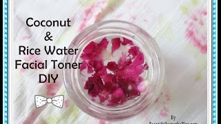 Coconut and Rice Water Facial Toner DIY  Toner DIY  Homemade Toner [upl. by Iggie199]