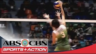 UAAP 77 Womens Volleyball NU vs DLSU Game Highlights [upl. by Ardiedal]