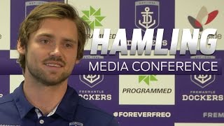 Joel Hamlings first media conference as a Freo Docker [upl. by Anaejer]