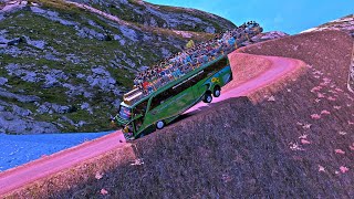 Overloaded bus  the most dangerous road  Euro Truck Simulator 2 [upl. by Kuhlman193]