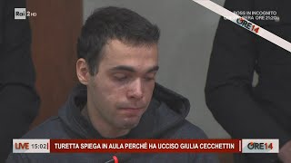 Giulia Cecchettin Turetta in aula quotPerchè ho ucciso Giuliaquot  Ore 14 del 28102024 [upl. by Pinebrook]