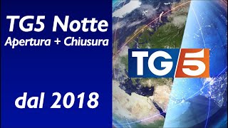 Apertura TG5 Notte  Spezzone finale Sigla 2018 [upl. by Eidnak599]