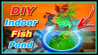 Desi DIY INDOOR Fish Pond 🥰  How to Make Fish Pond for Bedroom  DIY Pond Idea [upl. by Einiar438]