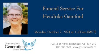 Funeral Service for Hendrika Gainford [upl. by Morlee]