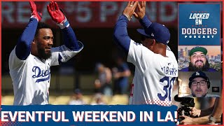 Mookie Betts River Ryan Max Muncy amp More Los Angeles Dodgers Sweep Pirates in Eventful Weekend [upl. by Rolyab990]