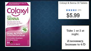 Coloxyl with senna docusate laxative constipation OTC Roze Pharm [upl. by Schoenburg]