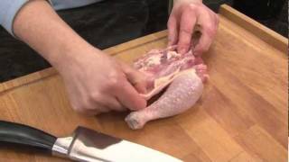 How to debone a chicken leg  Now Youre Cookin with Manitoba Chicken [upl. by Eidurt]