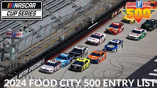 2024 Food City 500 Entry List [upl. by Toscano39]