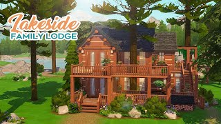 Lakeside Family Lodge 🌳🐻  The Sims 4 Speed Build No CC [upl. by Lletnahs466]