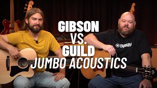 Gibson G200 EC vs Guild F150ce  Which is the Better AllSolid Jumbo [upl. by Ordnazil601]