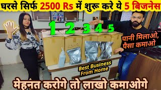 घरसे सिर्फ 2500 Rs मे शुरू करे ये 5 बिज़नेस🖐️ Top 5 small business ideas  business ideas from home [upl. by Nitsua]