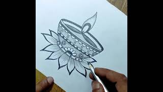 Diya drawingDipawali drawingDiwali special drawing [upl. by Hewie67]