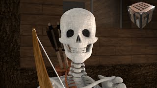 Skeleton Battle  Realistic Styled Minecraft Animation Ep 7 [upl. by Yrkcaz]