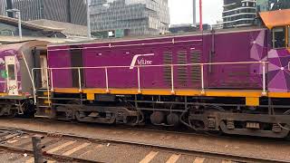 VLine Y163 Couples Up to the N Set Passenger Cars at Southern Cross Station [upl. by Euseibbob]