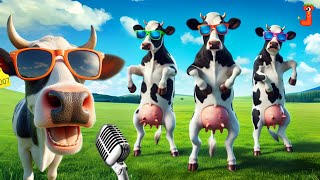 FUNNY COW DANCE FOR 10 MINUTES│Cow Song amp Cow Videos 2024  Cow dance mix  funny dancing cow  gay [upl. by Yllatan]