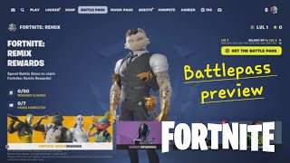 Battlepass Preview Fortnite Chapter 2 Remix [upl. by Anillehs]