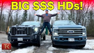 Ford F250 Limited vs GMC Sierra 2500 Denali Ultimate  Which Luxury Truck is Better [upl. by Annavoig]