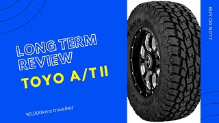 Toyo Open Country AT2 long term tyretire review [upl. by Nemzzaj]