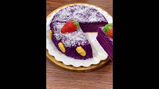 Air Fryer Recipe  Purple Sweet Potato Crepe Cake with Strawberries [upl. by Nylorak]