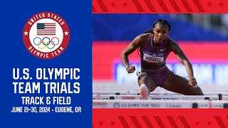 US TRAILS OLYMPICS WOMENS 100M HURDLES HEAT 2 REACTION [upl. by Ahsilram]