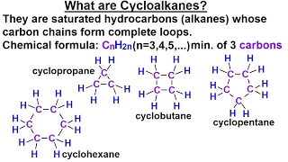 Organic Chemistry  Ch 1 Basic Concepts 15 of 97 What are Cycloalkanes [upl. by Eigla]