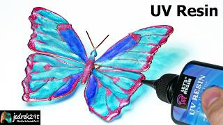 Butterfly 🦋 made of UV Resin How to work with UV RESIN [upl. by Whang]