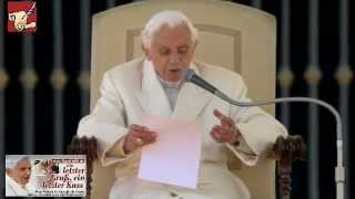 Papst Benedikt XVI  Die letzte Rede auf deutsch 27022013 [upl. by Okomot]