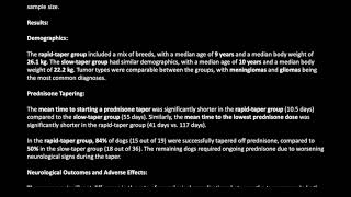 A Prospective Evaluation of Succinct Prednisone Tapering After Brain Tumor Irradiation in Dogs [upl. by Dalia]