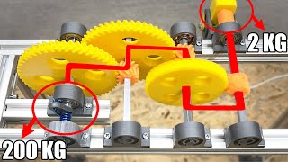 Lift Heavy Objects Using SCIENCE amp 3D Printed GEARS [upl. by Tergram813]