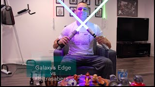 Galaxys Edge vs Ultrasabers Lightsaber review and comparison [upl. by Molini]