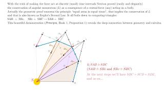 Equal Areas in Equal Times  Newtons Proof [upl. by Aciemaj]