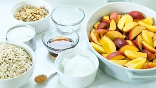 Peach Crisp  Glutenfree Vegan [upl. by Nodnol]