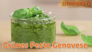 Grünes Pesto selber machen  Rezept für Pesto Genovese  einfach und leicht [upl. by Suivart]