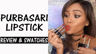 Purbasari Lipstick Review amp Swatches [upl. by Gustave]